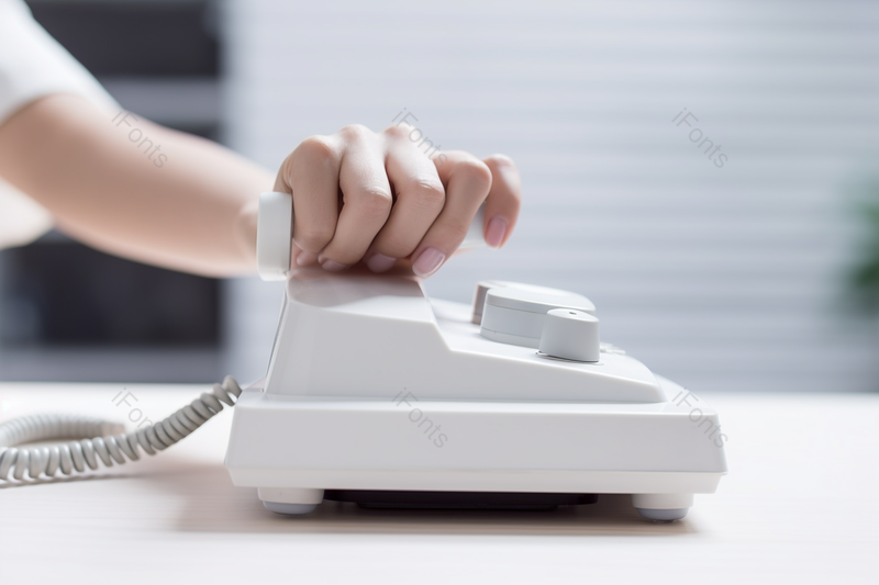 客服代表正在用座机接听电话高清摄影图,高清,摄影图,摄影图片,图片大全,摄影图免费下载